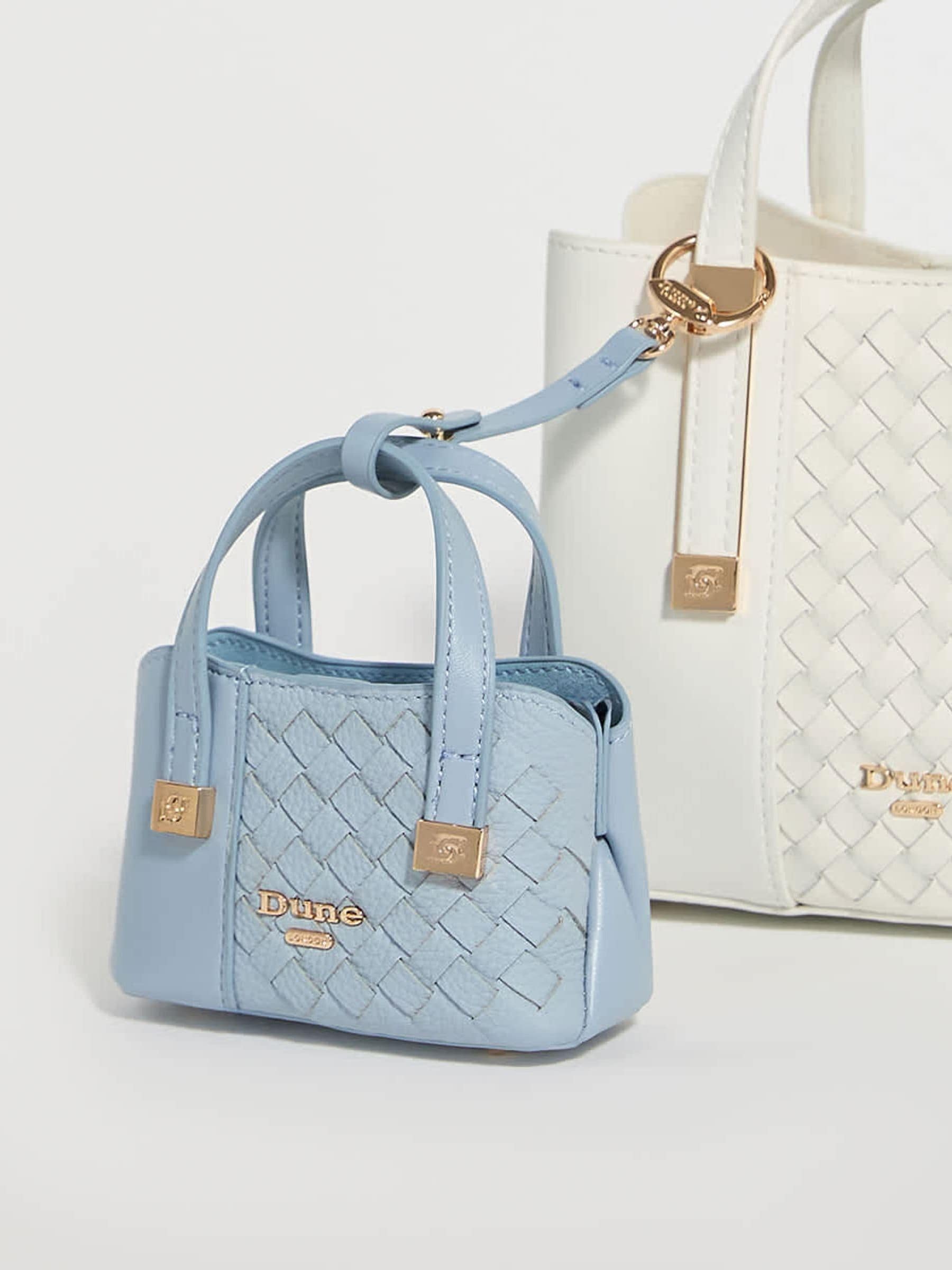 Dune London Blue Small Dorry Micro Bag Charm