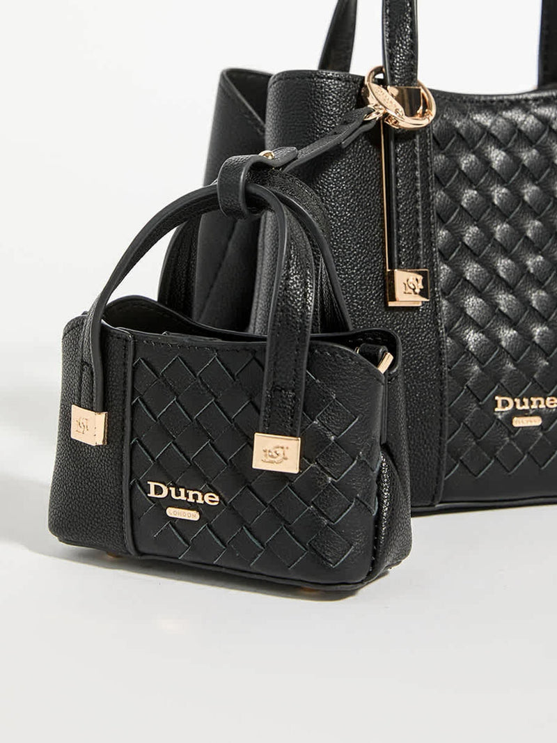 Dune London Black Small Dorry Micro Bag Charm