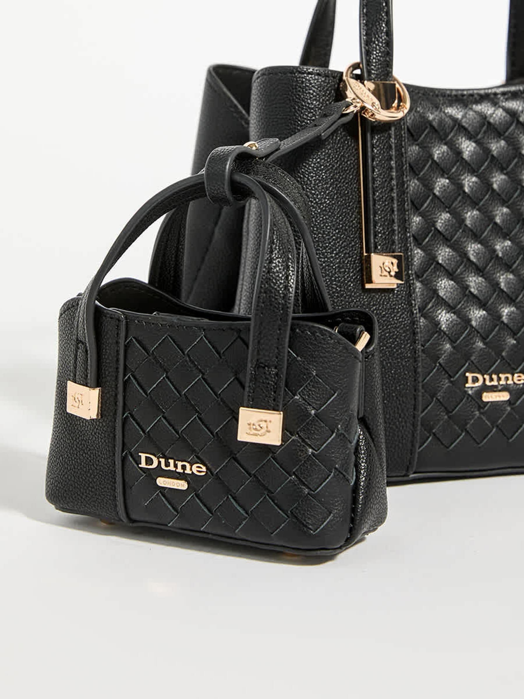 Dune London Black Small Dorry Micro Bag Charm