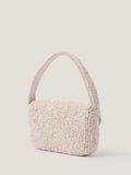 Monsoon cream mini flower beaded bag - British product