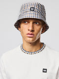 Weekend Offender bucket hat natural mid house check (British brand)