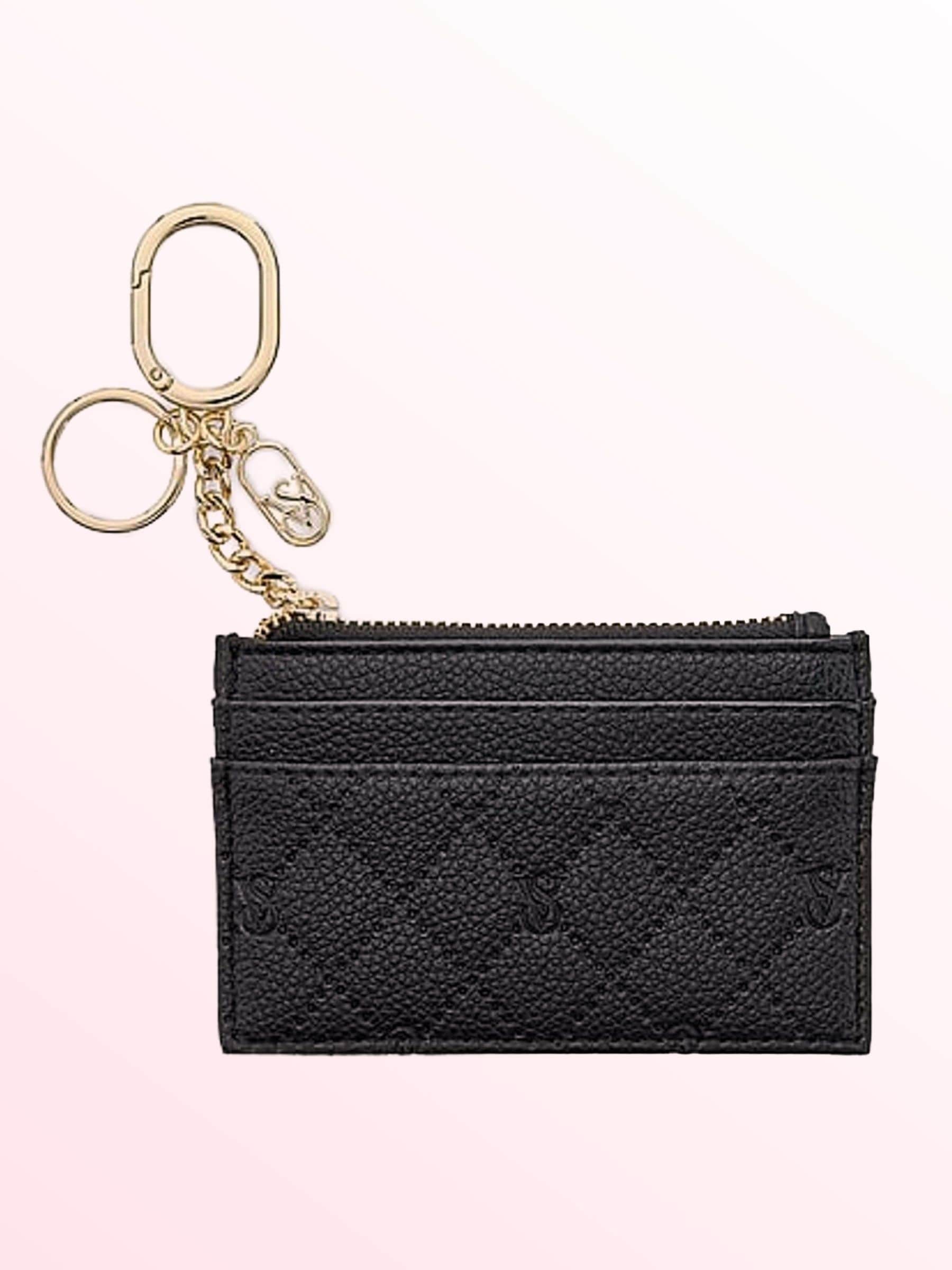 Victoria's Secret Leopard Brown Card Case Keyring 4.33 x 2.75 in