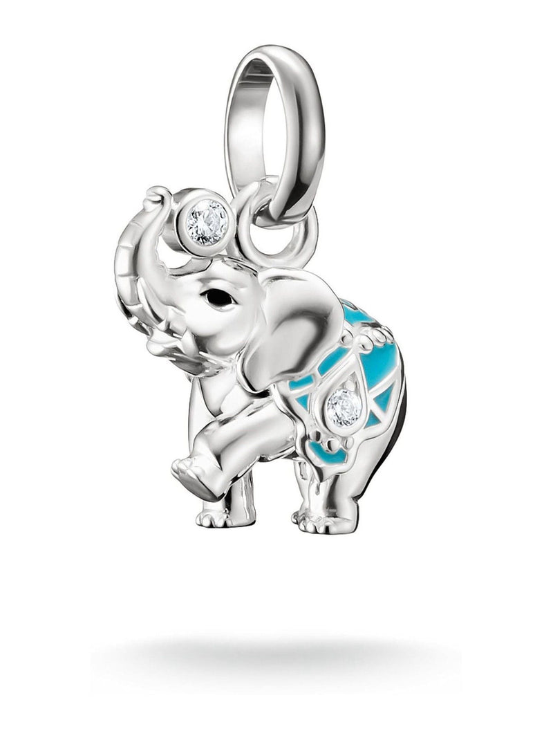 Thomas Sabo elephant charm with turquoise and zirconia (British brand)