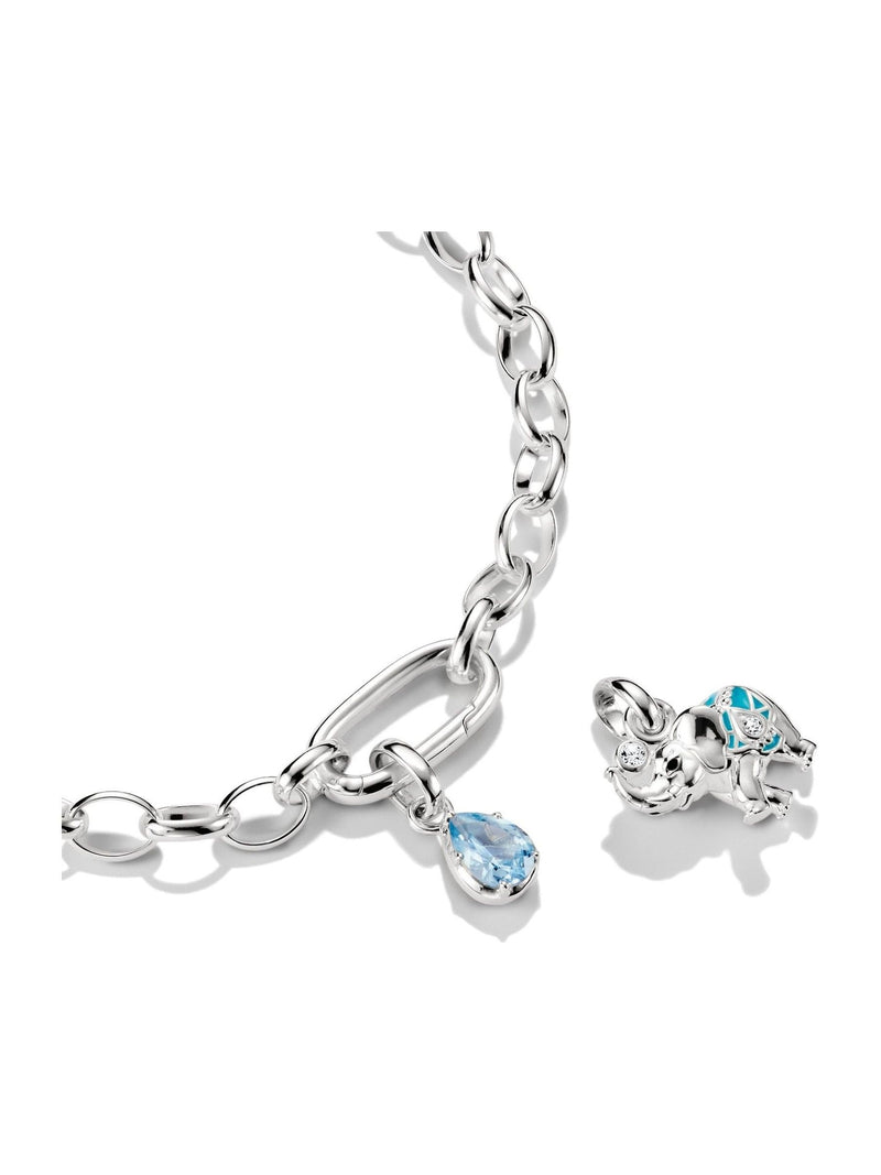 Thomas Sabo elephant charm with turquoise and zirconia (British brand)
