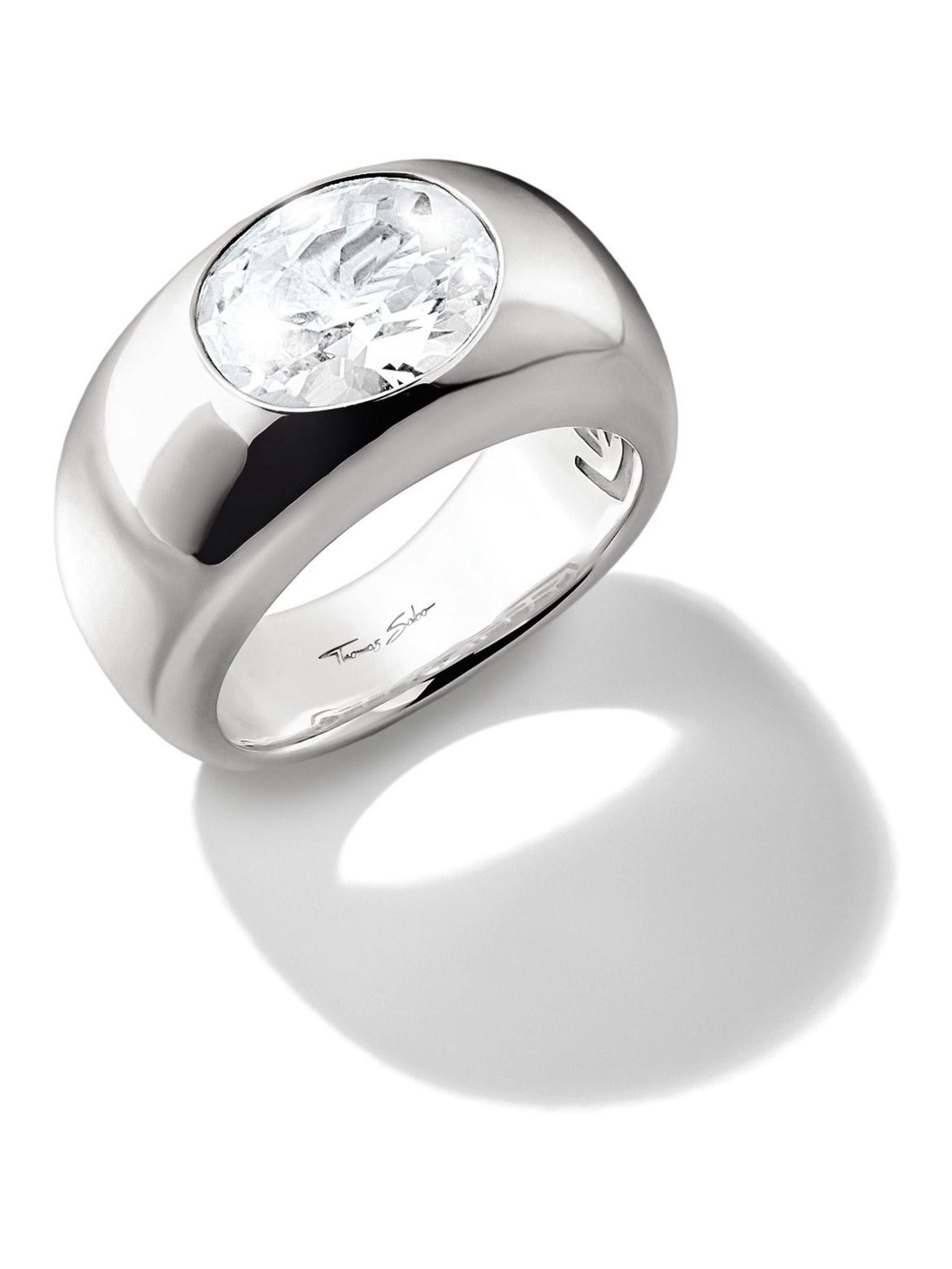 Thomas Sabo bold elegance ring with centre stone, imported from the UK