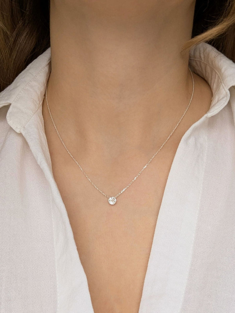 Carrie Elizabeth Avalon diamond necklace 14k gold vermeil (British brand)