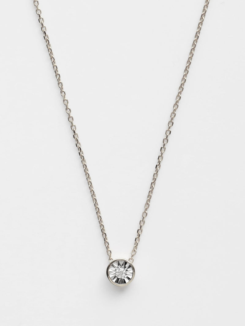Carrie Elizabeth Avalon diamond necklace 14k gold vermeil (British brand)