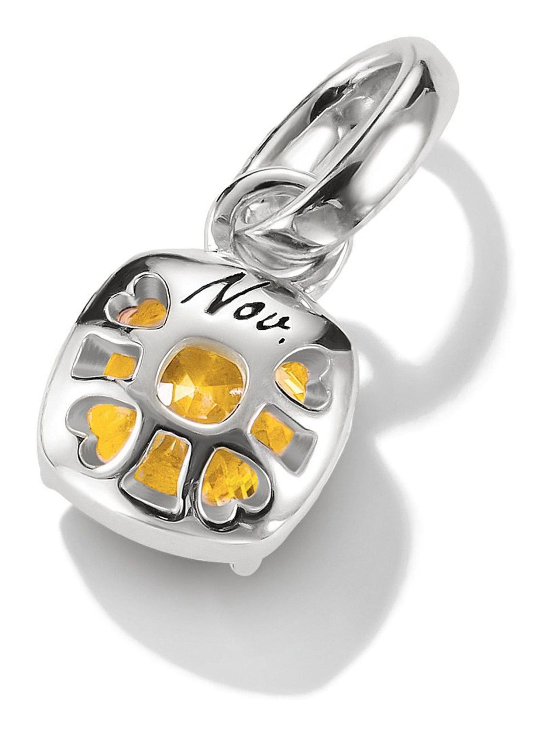 Thomas Sabo November birthstone charm sterling silver gold zirconia, imported from the UK