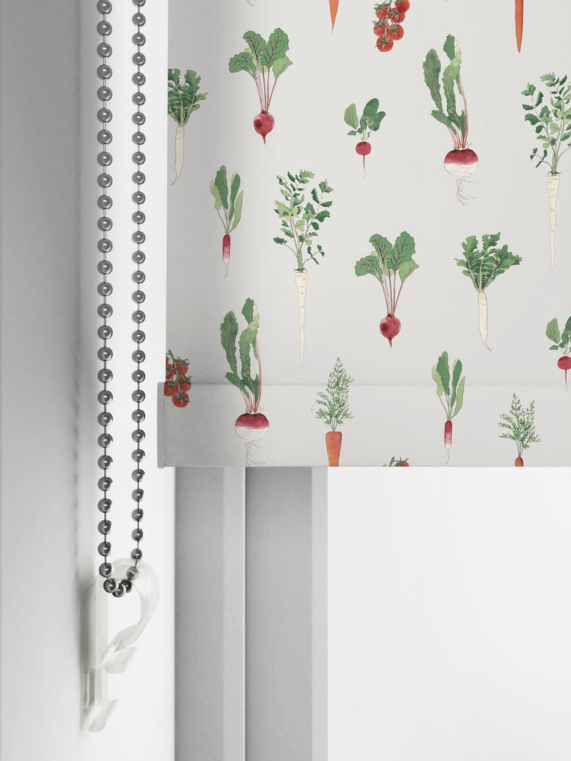 Sophie Allport garden vegetable roller blind, imported from the UK