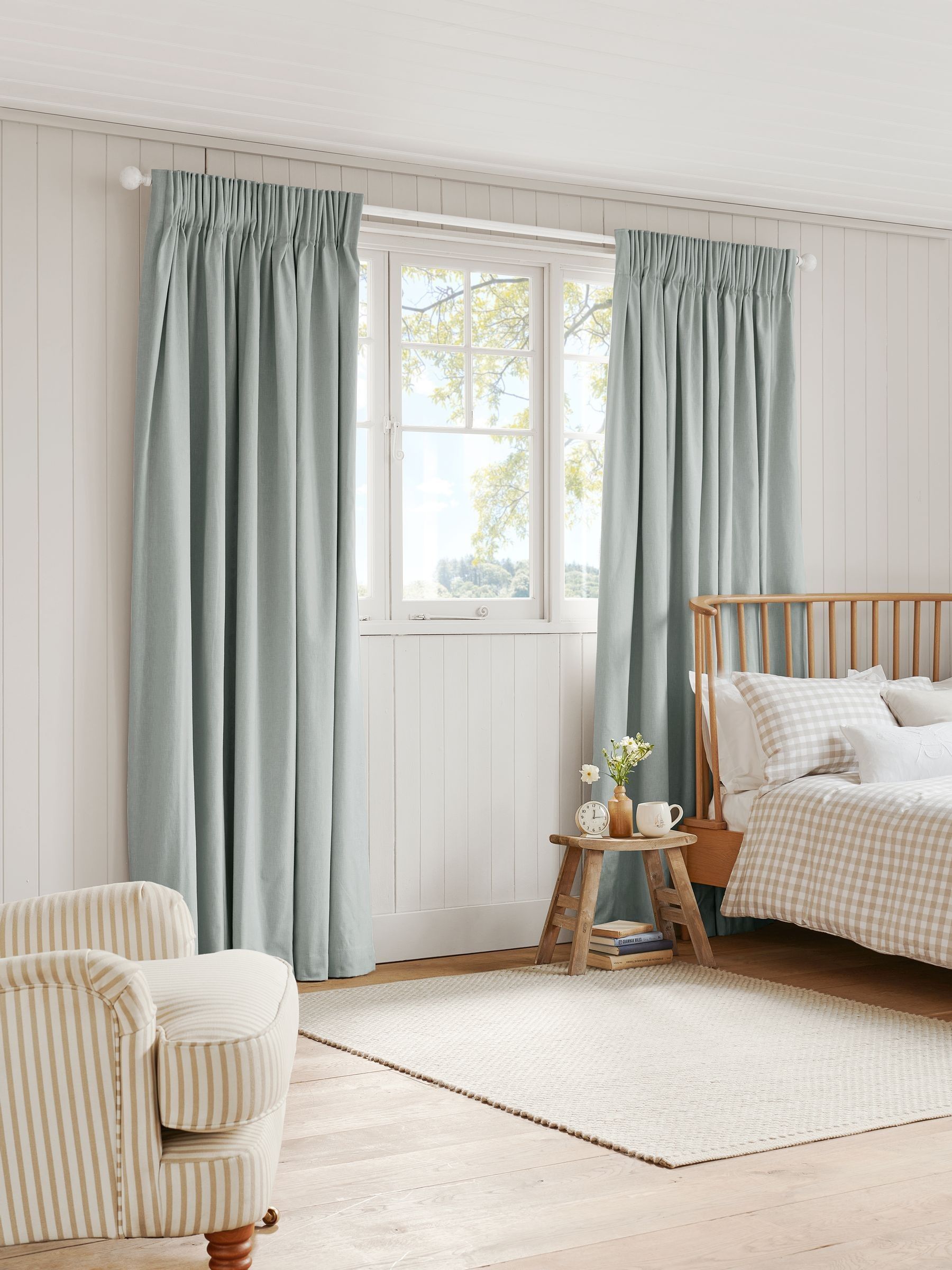 Sophie Allport Witham Blue made to measure curtains, UK version