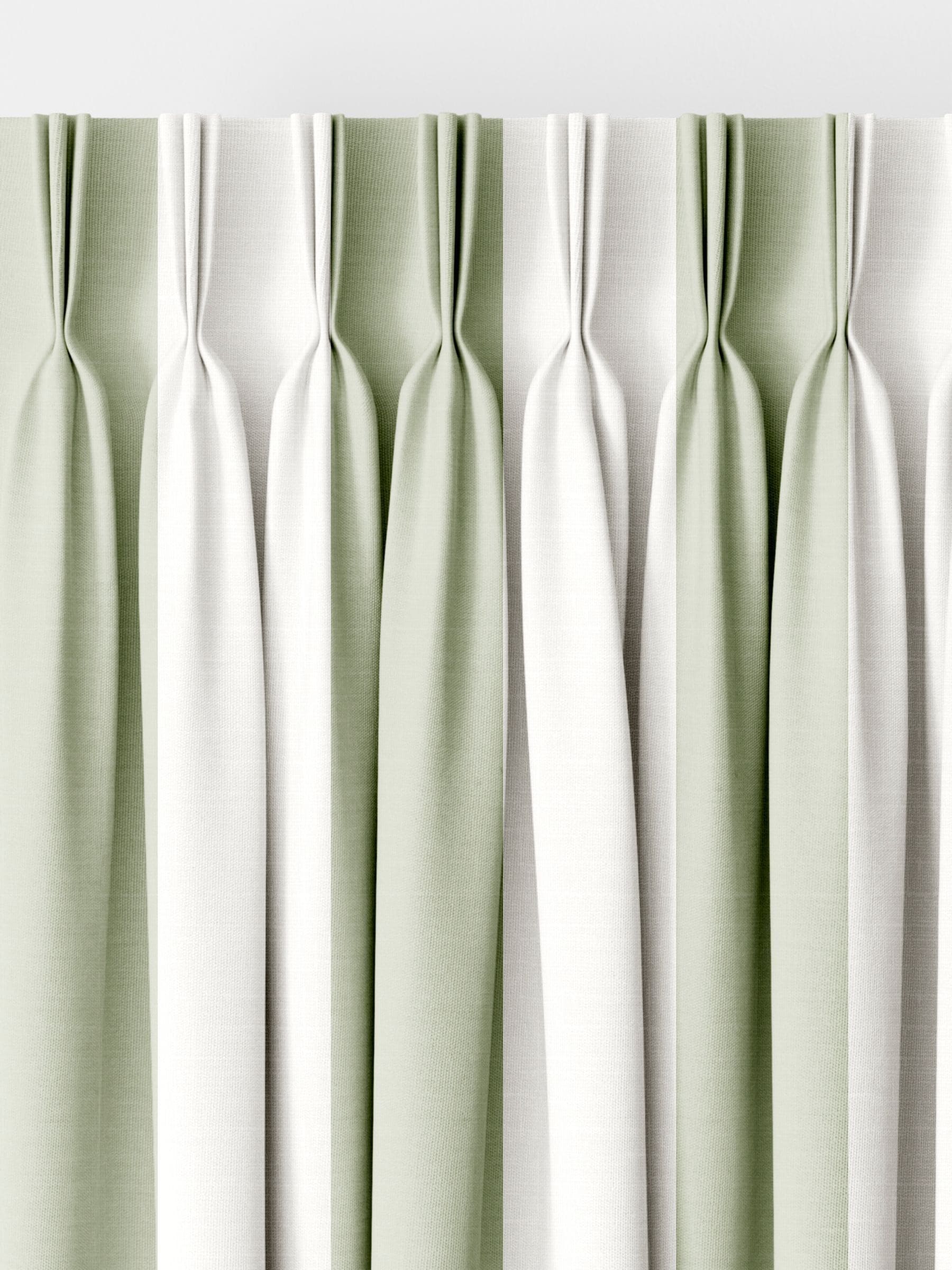 Sophie Allport sage Witham stripe made to measure curtains (British brand)