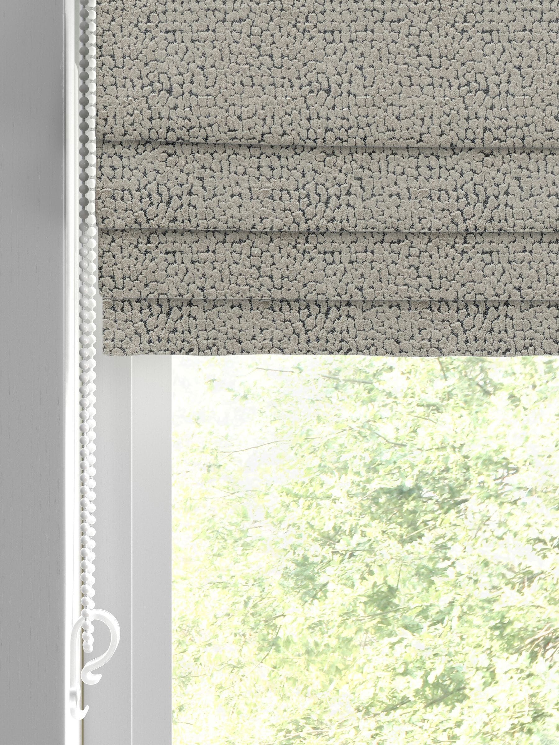 Champagne ditsy cut velvet roman blinds - British product