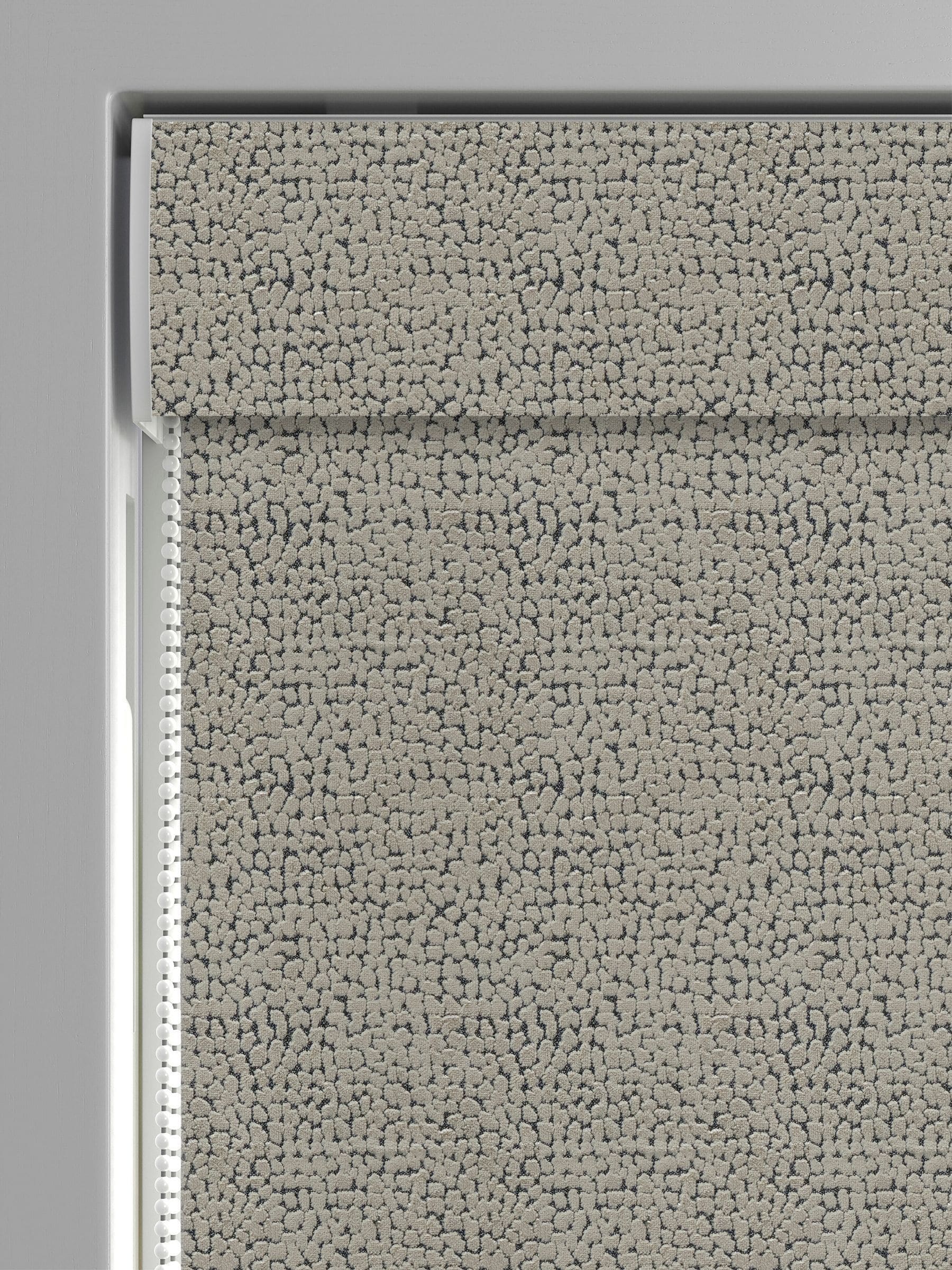 Champagne ditsy cut velvet roman blinds - British product