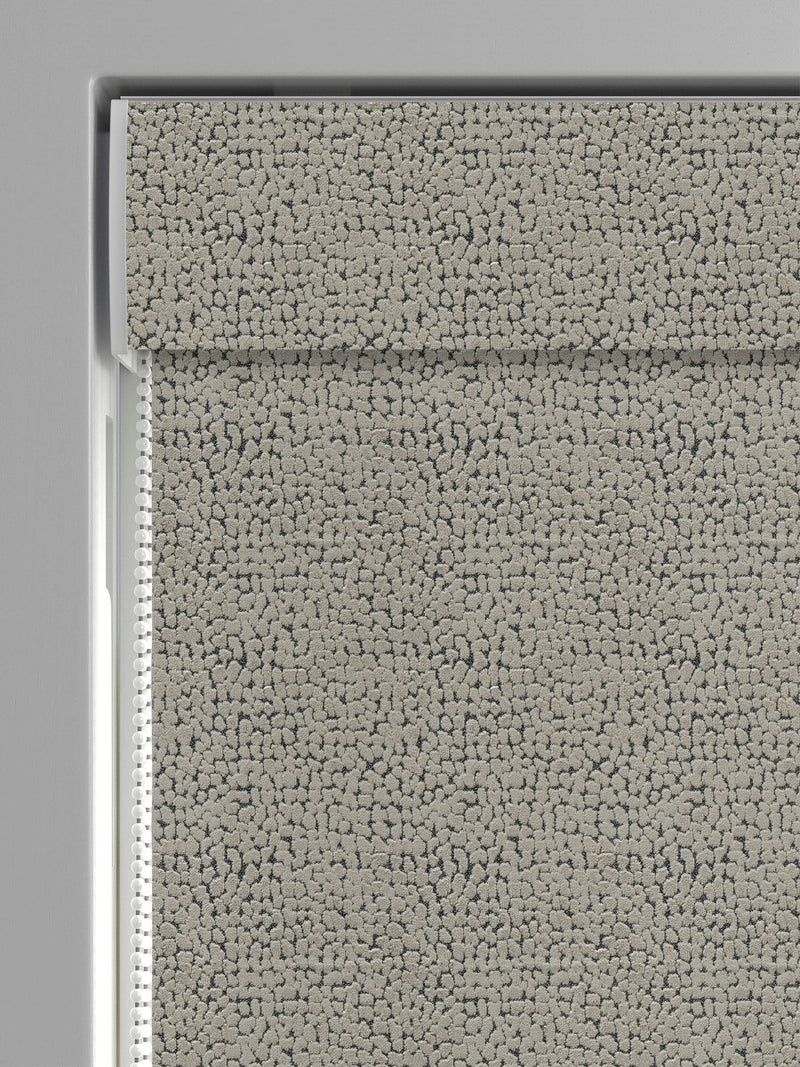 Champagne ditsy cut velvet roman blinds - British product