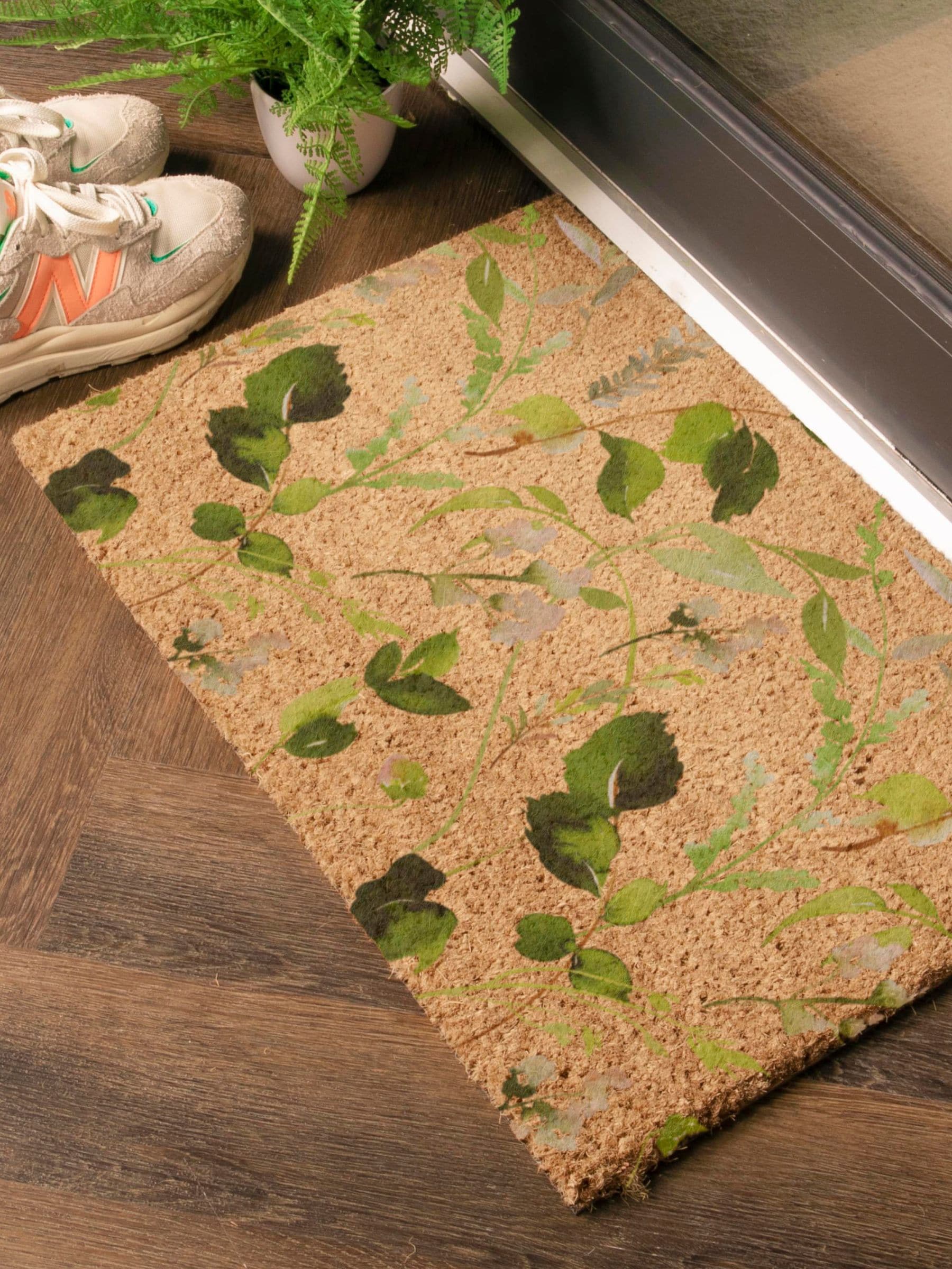 Artsy Mats doormat Brown Watercolour Leaves 60x40cm - British product