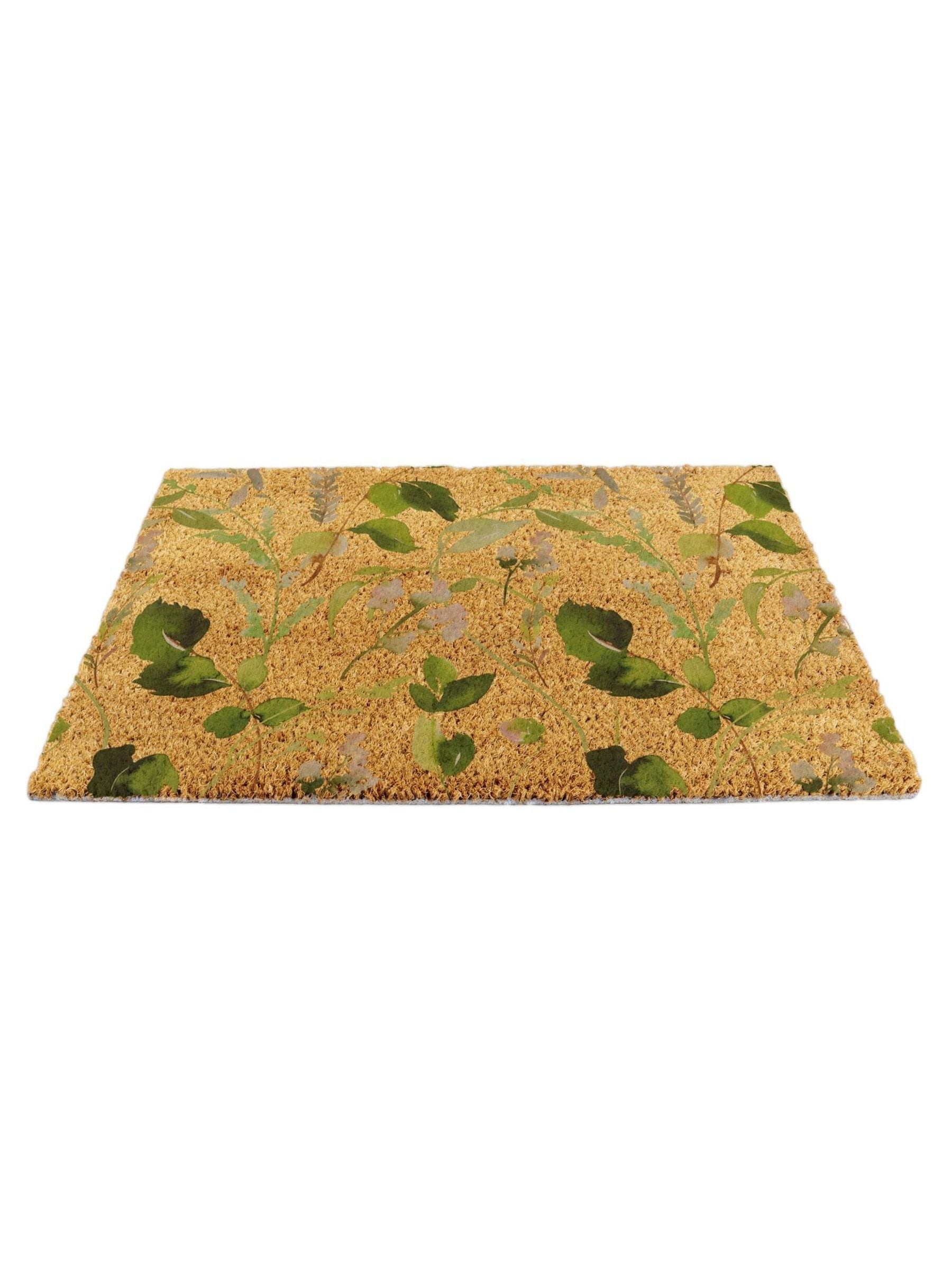 Artsy Mats doormat Brown Watercolour Leaves 60x40cm - British product