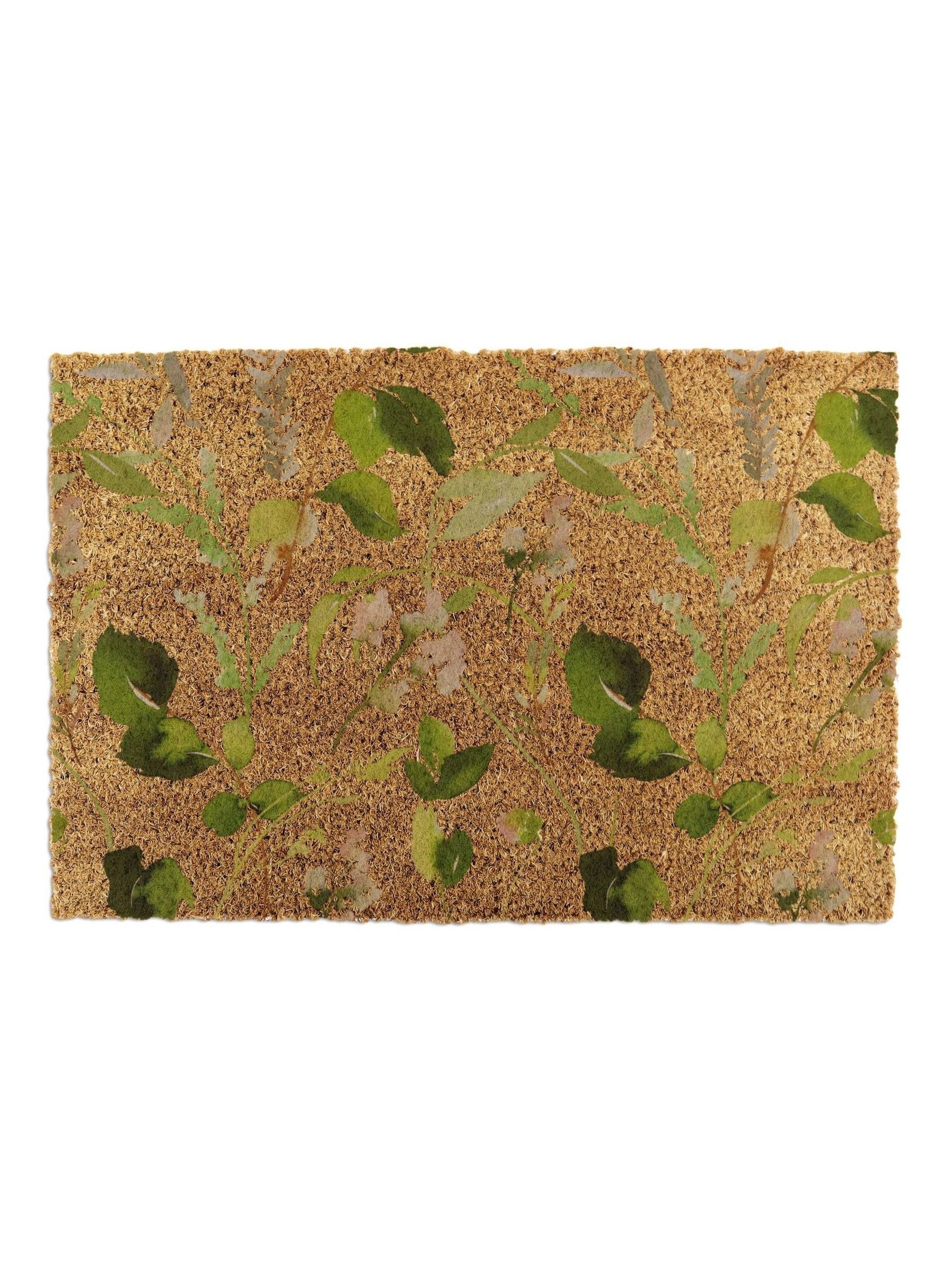Artsy Mats doormat Brown Watercolour Leaves 60x40cm - British product