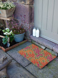 Artsy Mats Brown Floral Pattern doormat 60cm x 40cm (British brand)