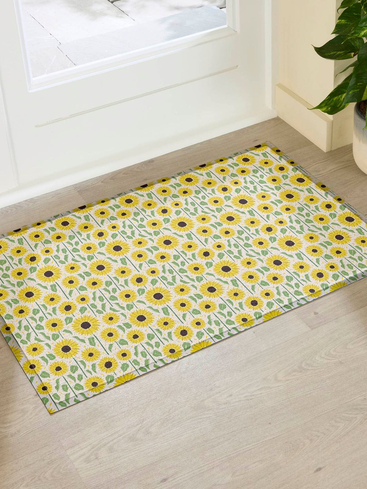 Artsy sunflower pattern doormat 90x60cm, imported from the UK