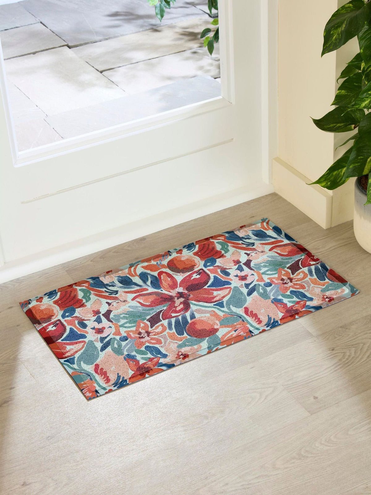 Artsy Mats Multi Lilys doormat 70x40cm, imported from the UK