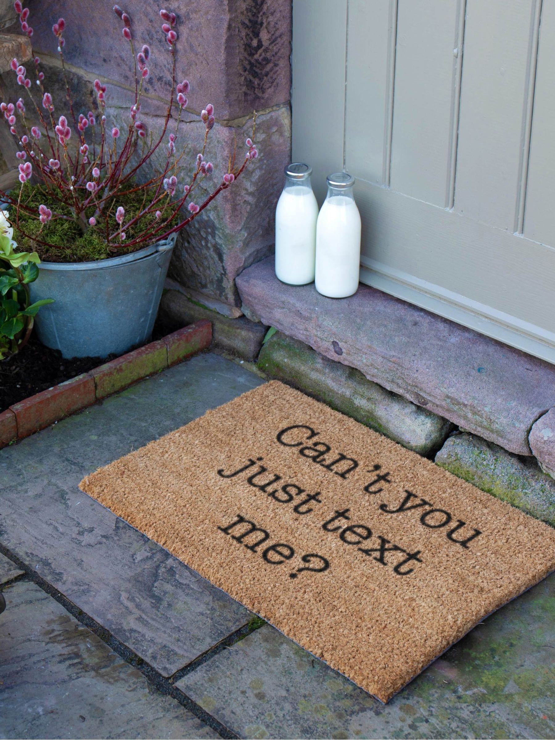 Artsy Mats coir doormat Can't You Just Text Me 60x40cm - British product