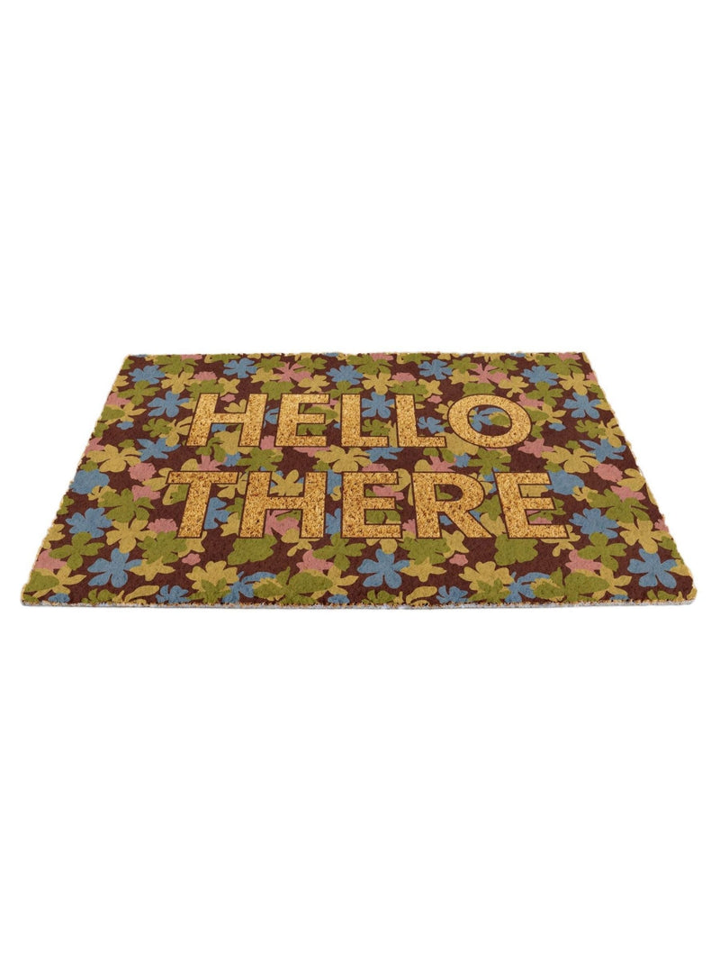 Artsy Mats Brown Hello There Spring doormat 60x40cm, imported from the UK