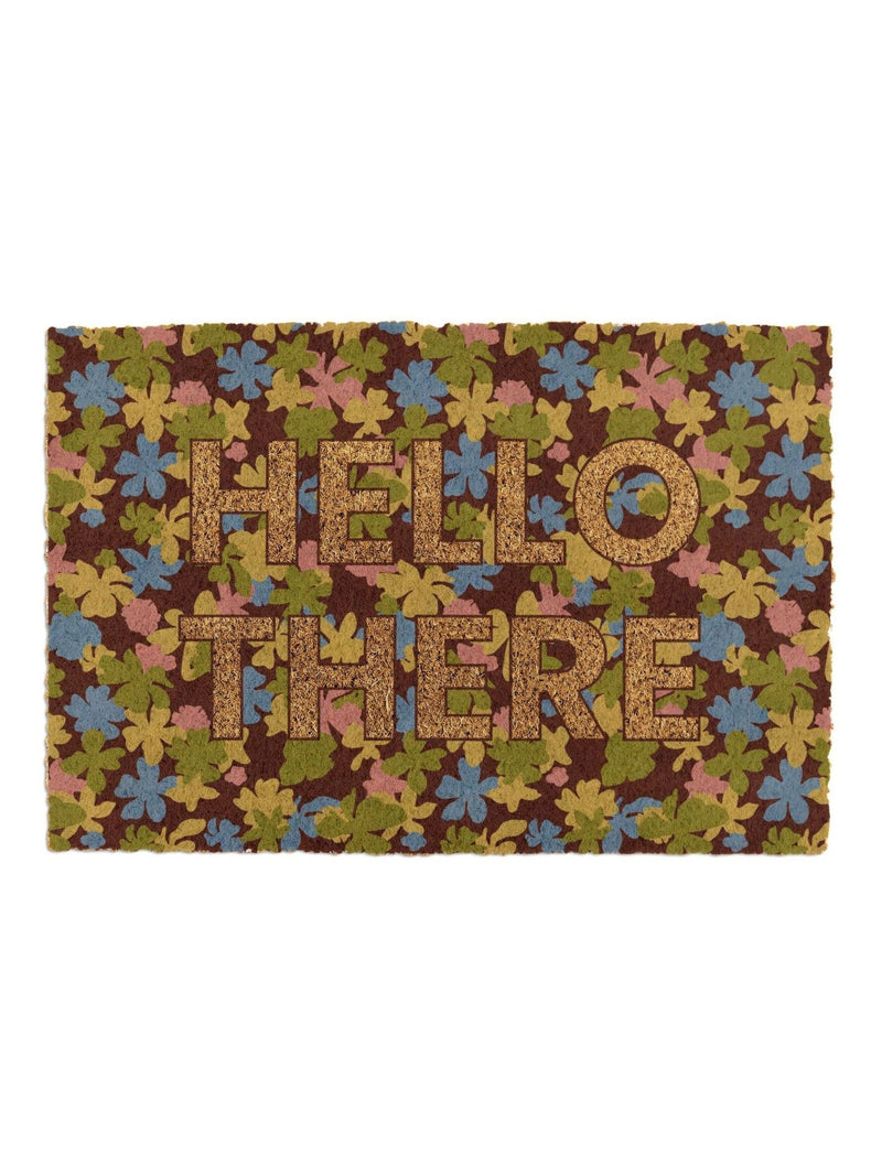 Artsy Mats Brown Hello There Spring doormat 60x40cm, imported from the UK