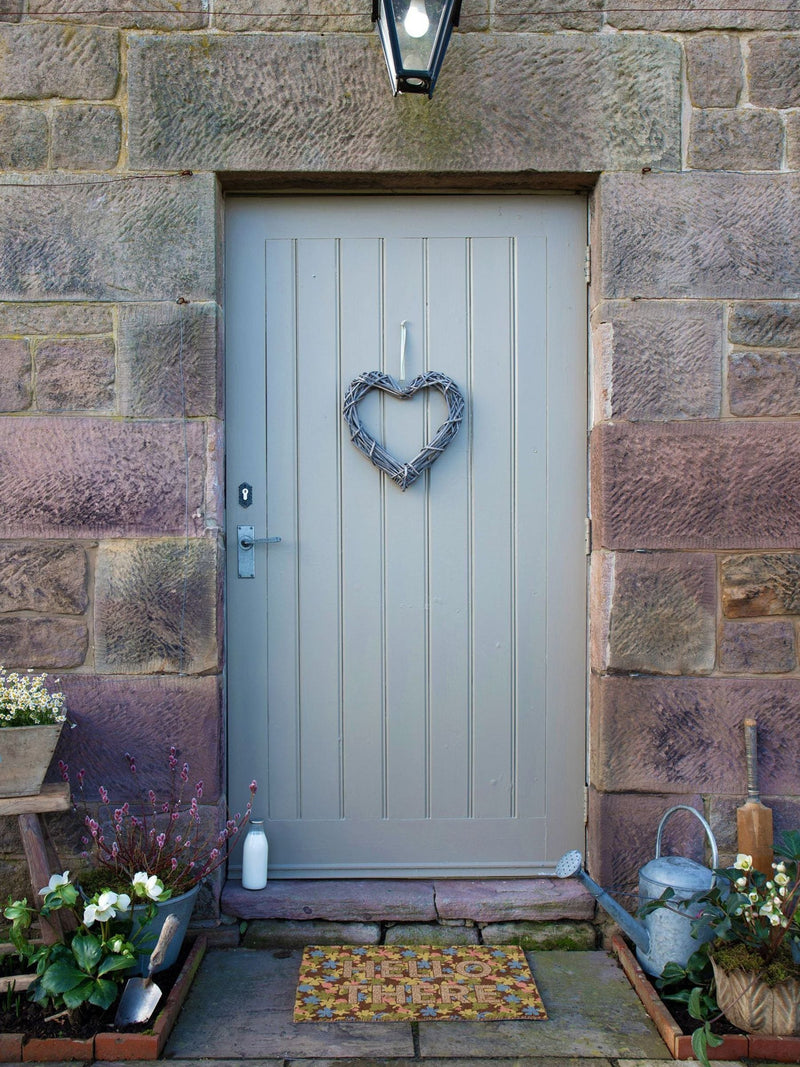 Artsy Mats Brown Hello There Spring doormat 60x40cm, imported from the UK