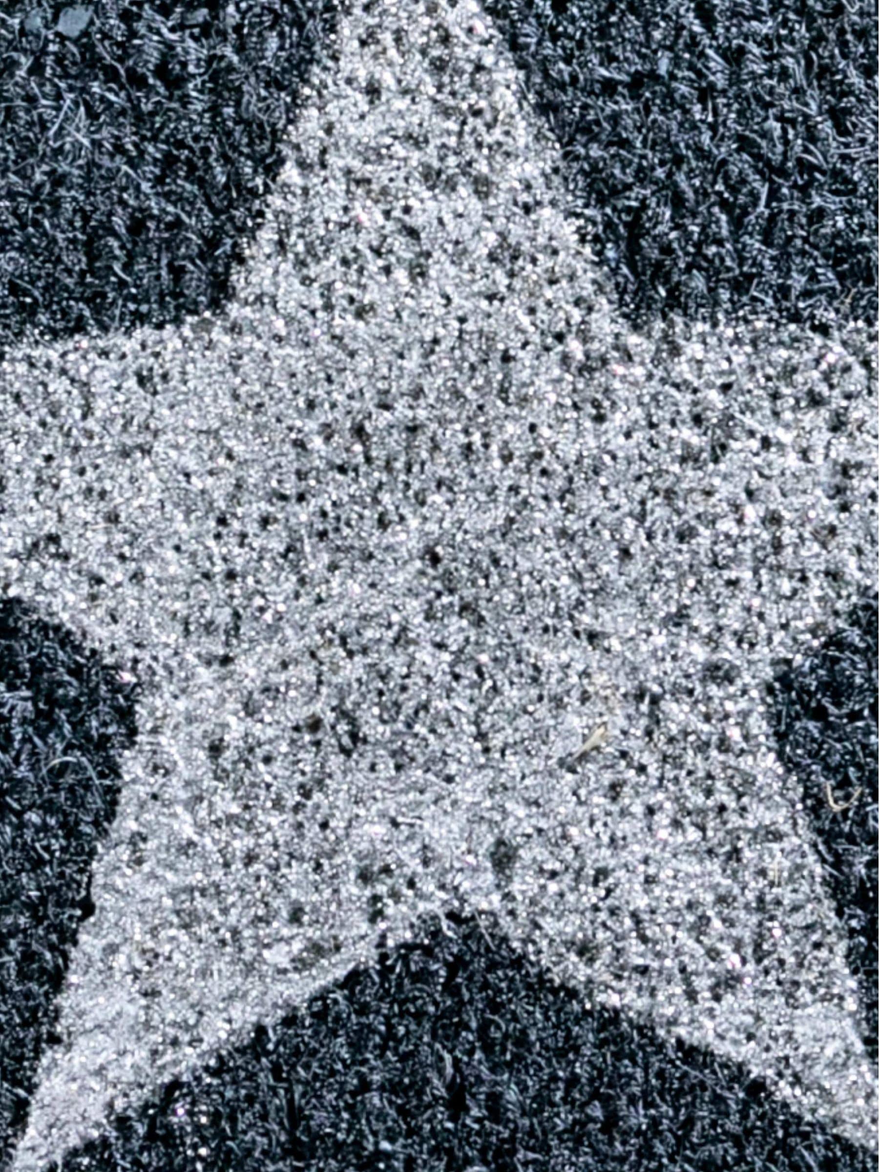 Artsy Mats grey glitter star doormat 60x40cm - British product