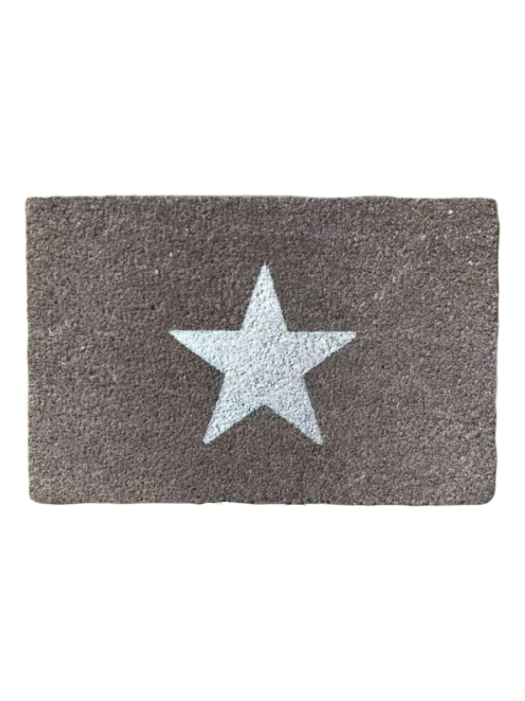 Artsy Mats grey glitter star doormat 60x40cm - British product