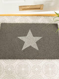 Artsy Mats grey glitter star doormat 60x40cm - British product