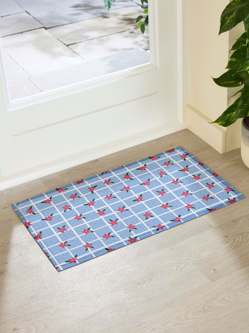 Artsy Mats doormat multi-check floral 70x40cm (British brand)