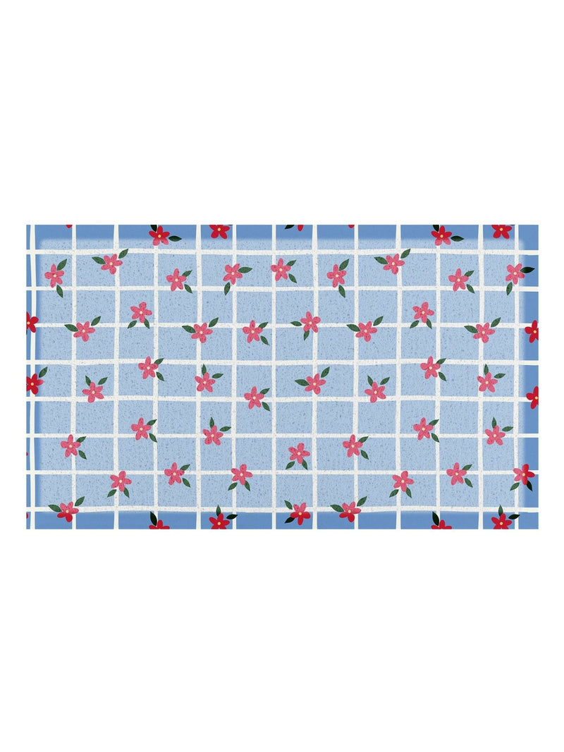 Artsy Mats doormat multi-check floral 70x40cm (British brand)