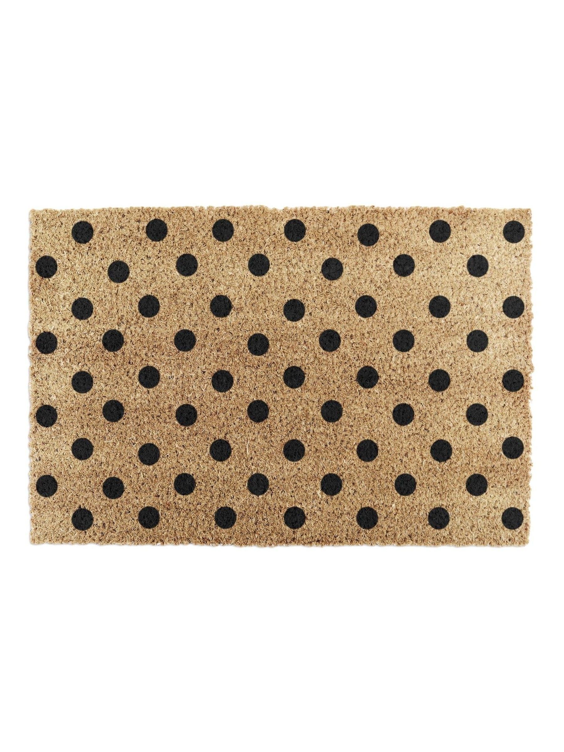 Artsy Mats Natural Black Dots Doormat 60x40cm - British product
