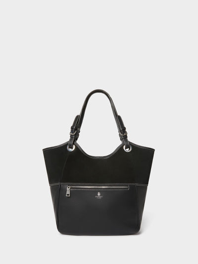Next Osprey London Black Woodstock Suede Tote Bag- Buy online at McGrocer