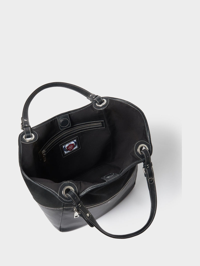 Osprey London black suede tote bag, UK version