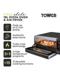 Tower Grey Vortx Air Fryer Pizza Oven - British product