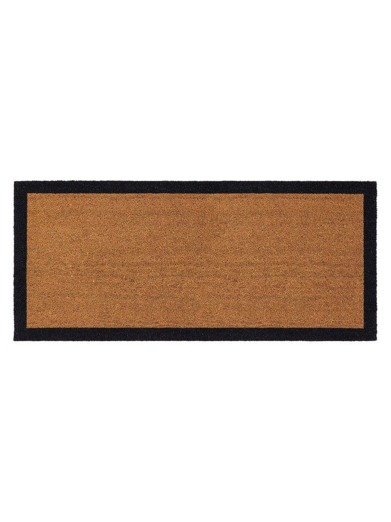 Coir runner doormat black border 55x125cm, imported from the UK