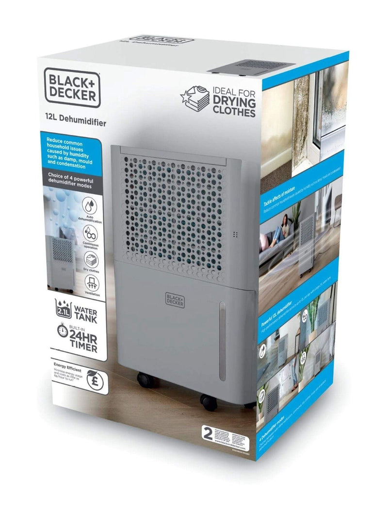 Black & Decker Smart Dehumidifier 12L - British product