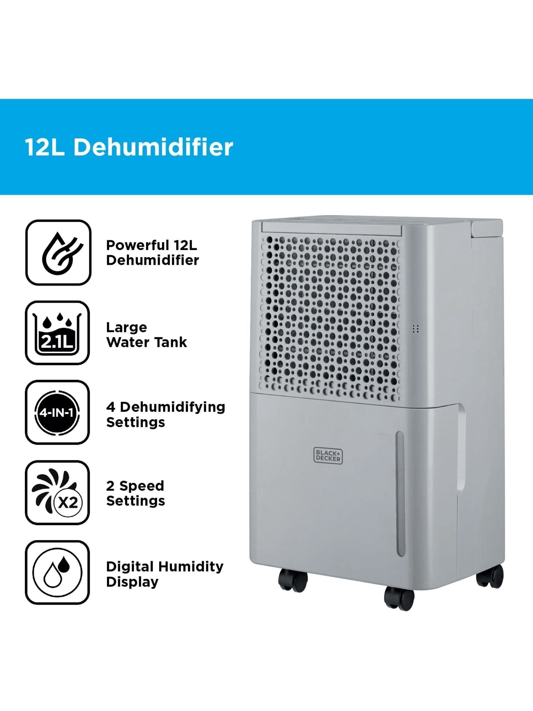 Black & Decker Smart Dehumidifier 12L - British product