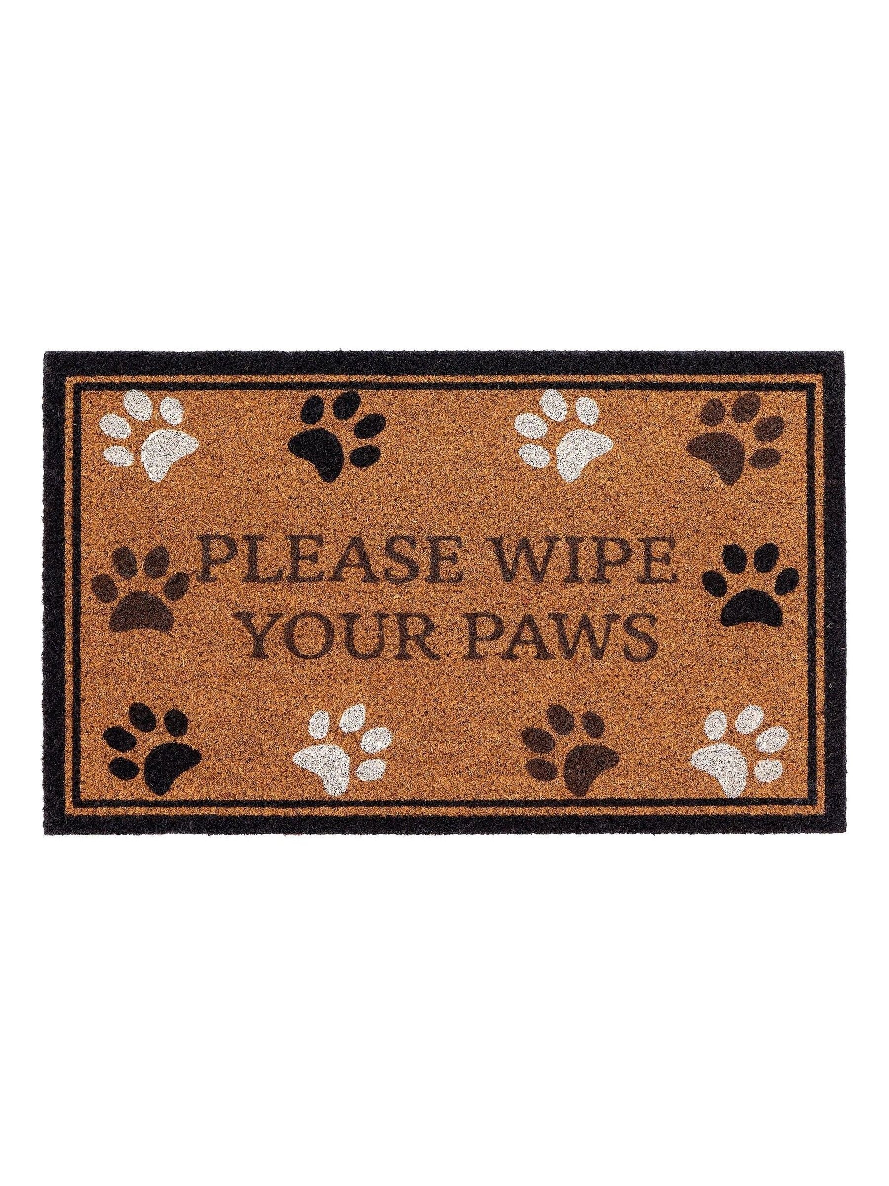 My Mat Natural Wipe Your Paws coir doormat 75x45cm - British product