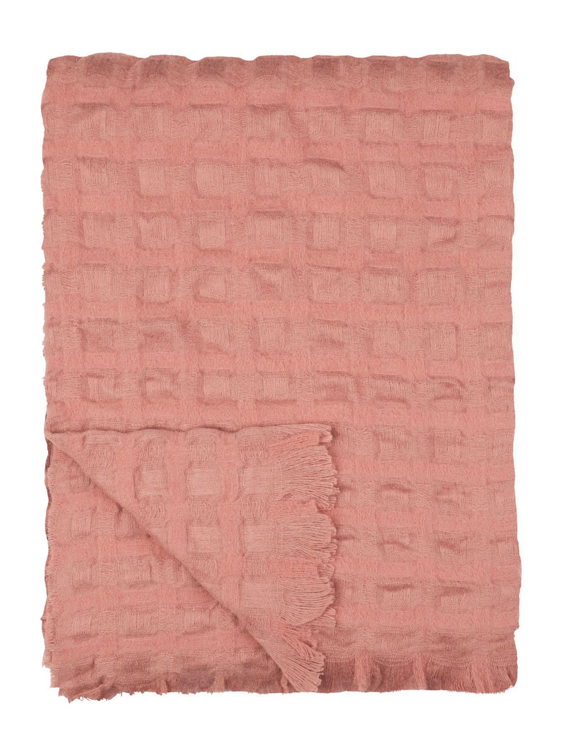 Wylder Rose Walton Waffle Fringed Throw