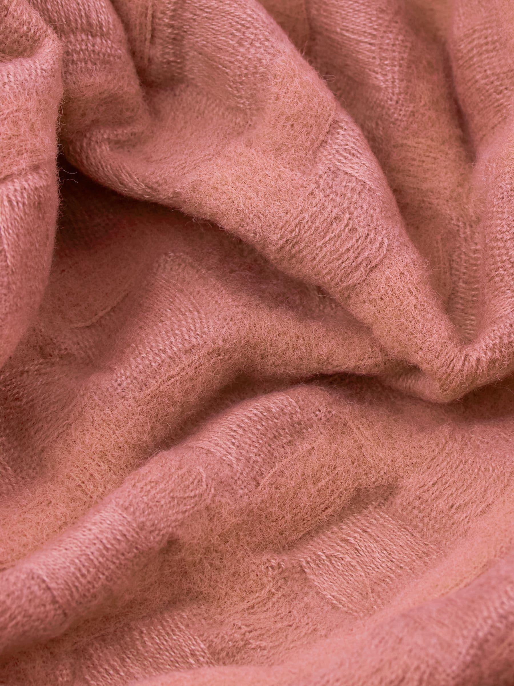 Wylder Rose Walton Waffle Fringed Throw