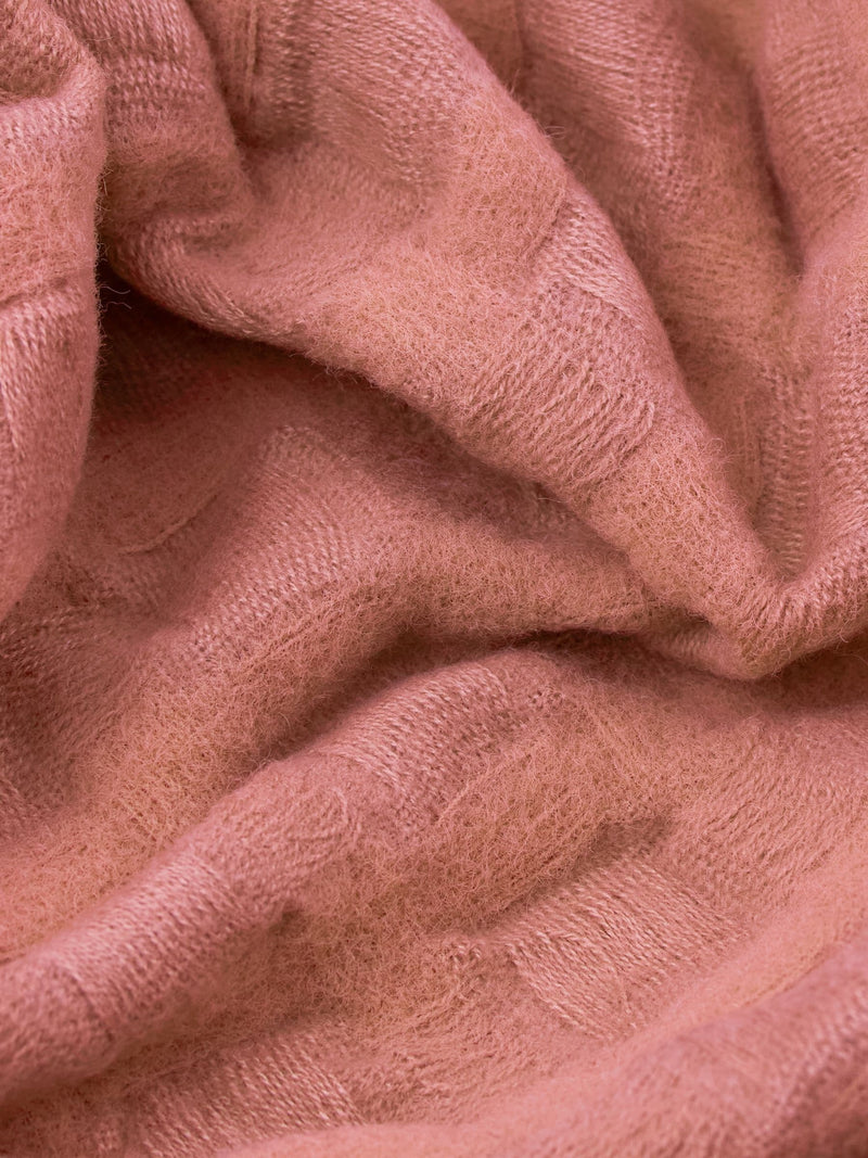 Wylder Rose Walton Waffle Fringed Throw