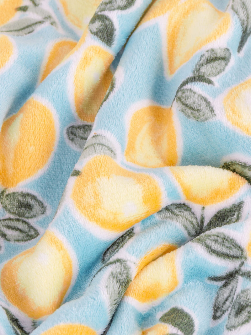 Furn blue Geometric Throw with lemon print - British product