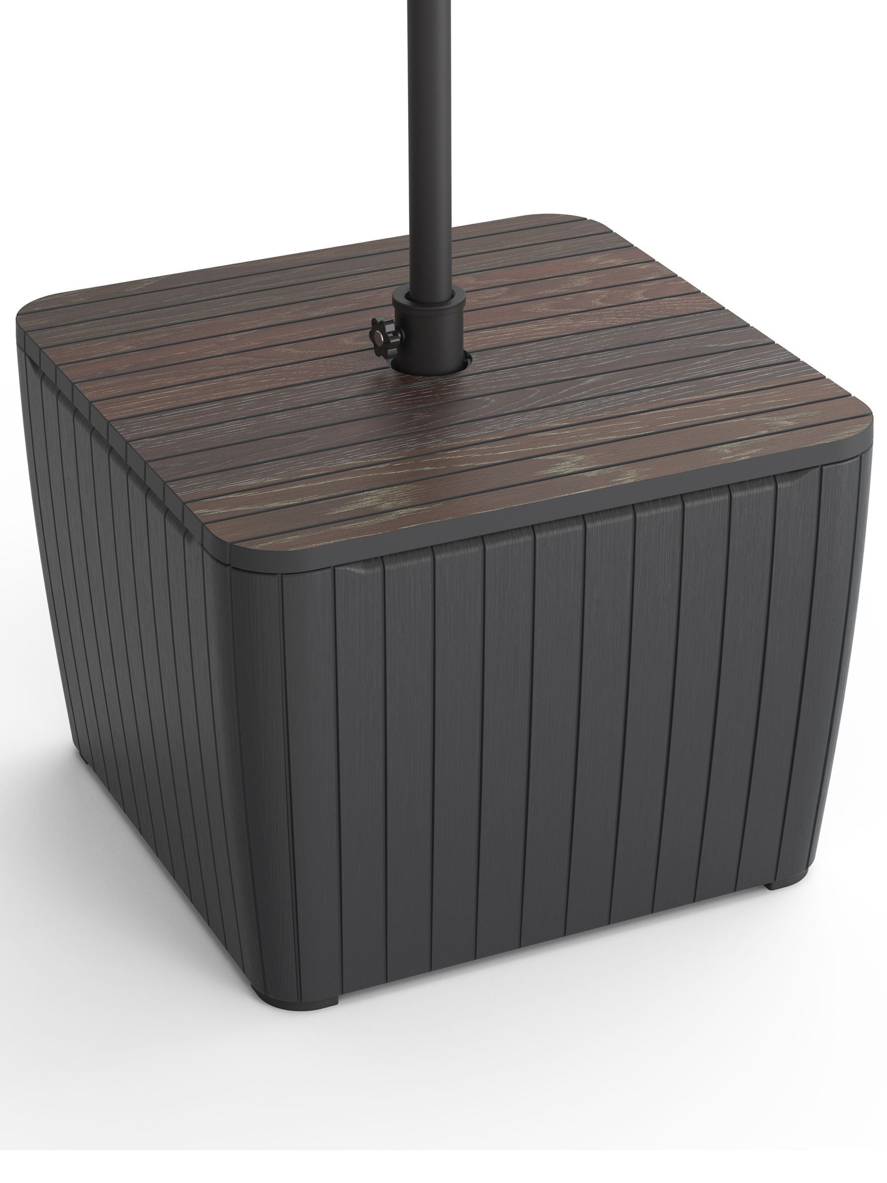Keter grey Luzon patio parasol holder - British product