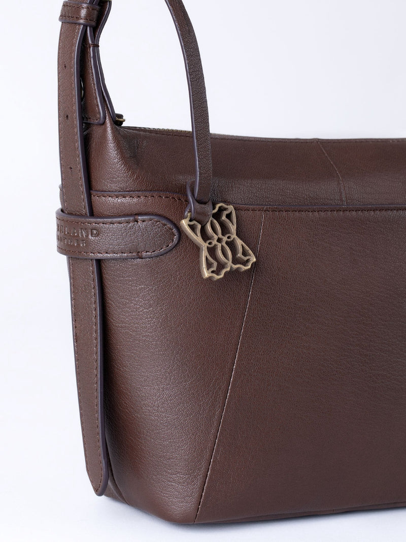 Lakeland Leather Newby cross-body bag light brown, imported from the UK