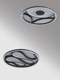 Searchlight ceiling light Black Pau LED flush 39cm - British product