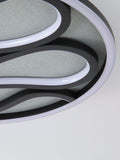 Searchlight ceiling light Black Pau LED flush 39cm - British product