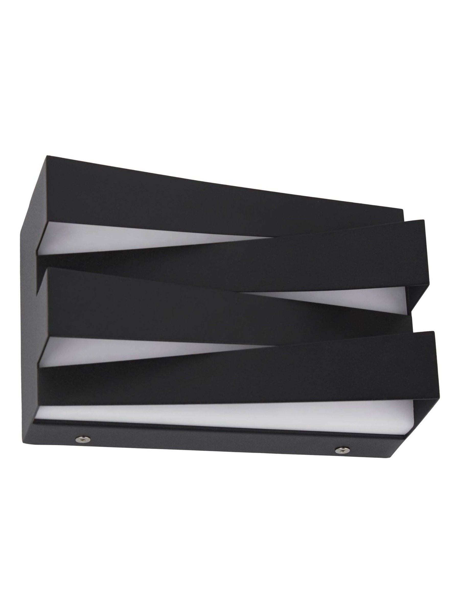 Searchlight Black Arran LED wall light 12.5x20cm, imported from the UK